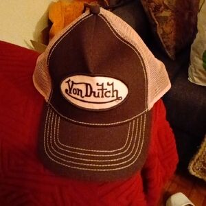 #14 Von Dutch Brown and Pink Mesh Cap